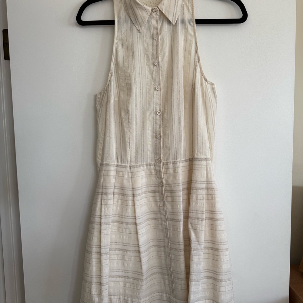 L’AGENCE Elegant Beige Sleeveless Dress